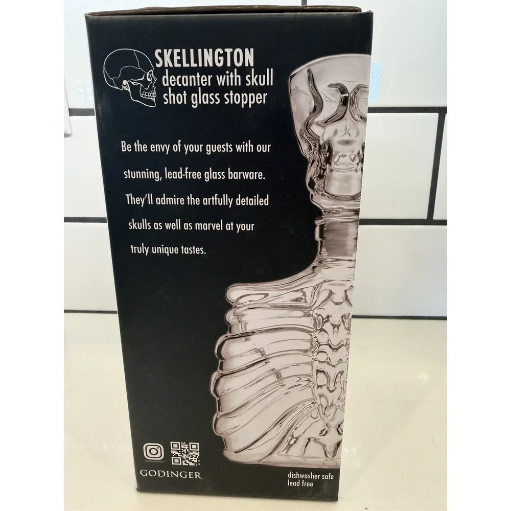 Godinger skellington decanter